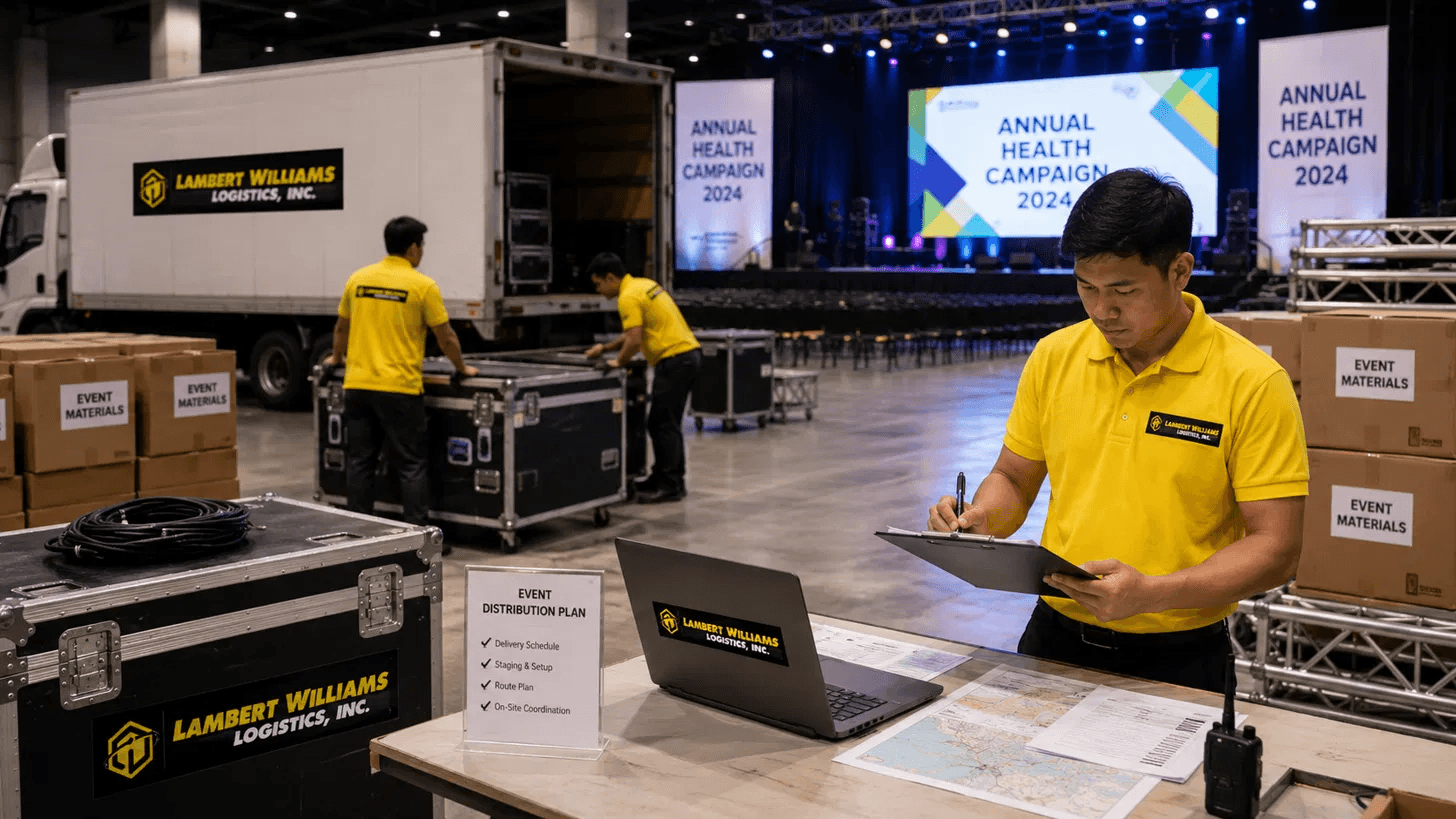 LWLI staff coordinating event and campaign material distribution at a live event